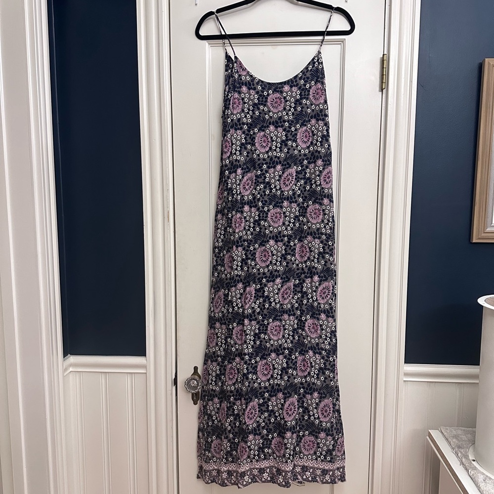 Natalie Martin Purple and Pink Maxi Dress Melanie Small Summer